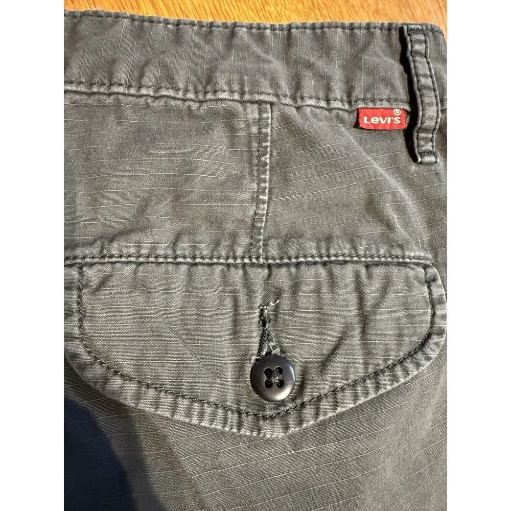 Levi's Ripstop Cargo Shorts Mens W34 Gray Cotton‎ Utility Military 9